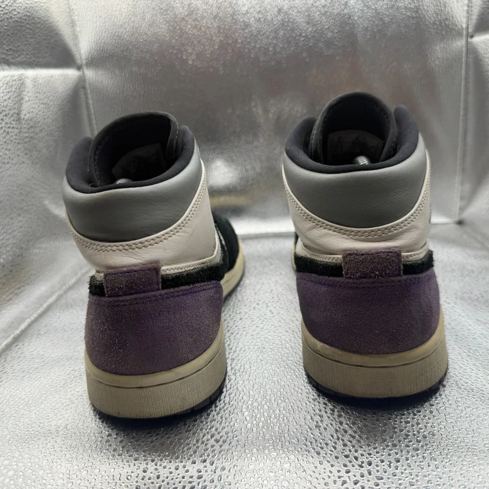 Size 8 Air Jordan‎ 1 SE Mid Top Varsity Purple White Mens Sneakers 852542-105